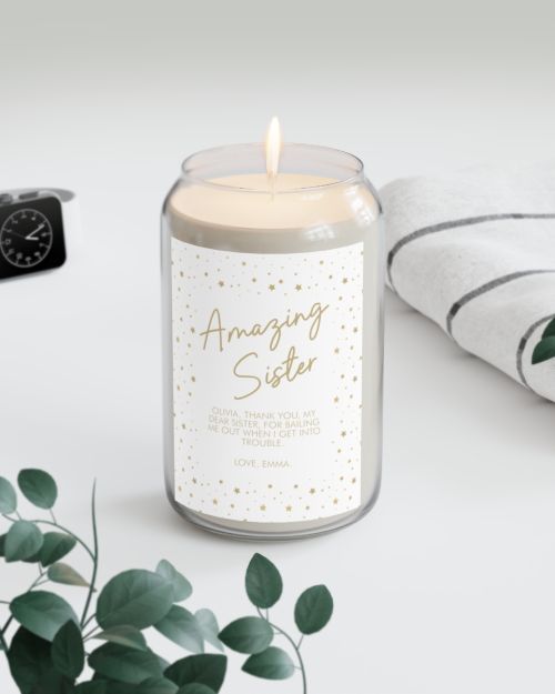Can candle – Personalized Amazing sister gift