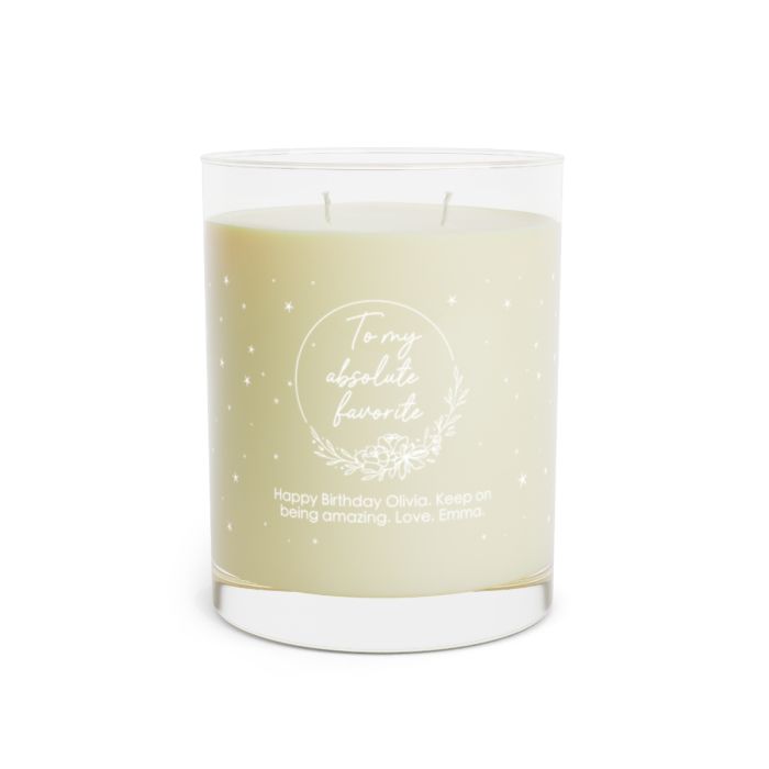 Full glass candle – Personalized To my absolute favorite