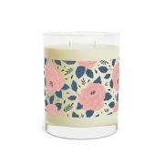 Full glass scented soy candle - Birthday flowers - back