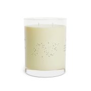 Full glass scented soy candle - Customizable Aquarius - back