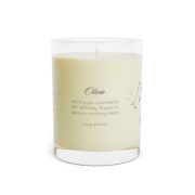 Full glass scented soy candle - Customizable Aquarius - left