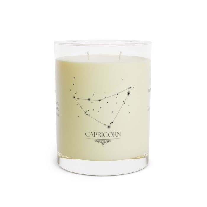 Full Glass Scented Soy Candle – Customizable Capricorn