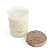 Full glass scented soy candle - Customizable Capricorn - open