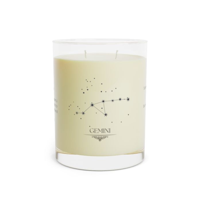 Full Glass Scented Soy Candle – Customizable Gemini