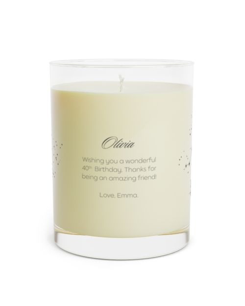 Full Glass Scented Soy Candle – Customizable Gemini
