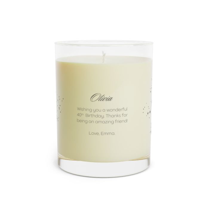 Full Glass Scented Soy Candle – Customizable Gemini