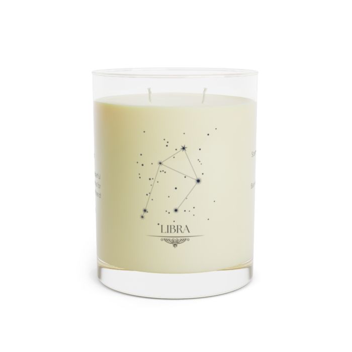 Full Glass Scented Soy Candle – Customizable Libra