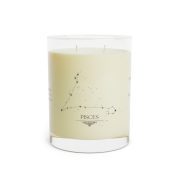 Full glass scented soy candle - Customizable Pisces - front