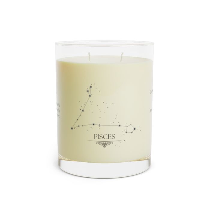 Full Glass Scented Soy Candle – Customizable Pisces