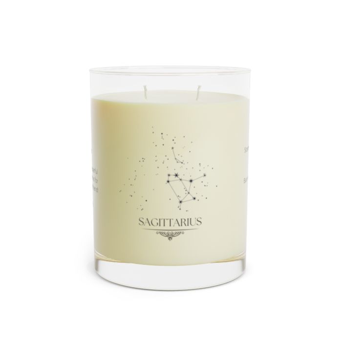 Full Glass Scented Soy Candle – Customizable Sagittarius