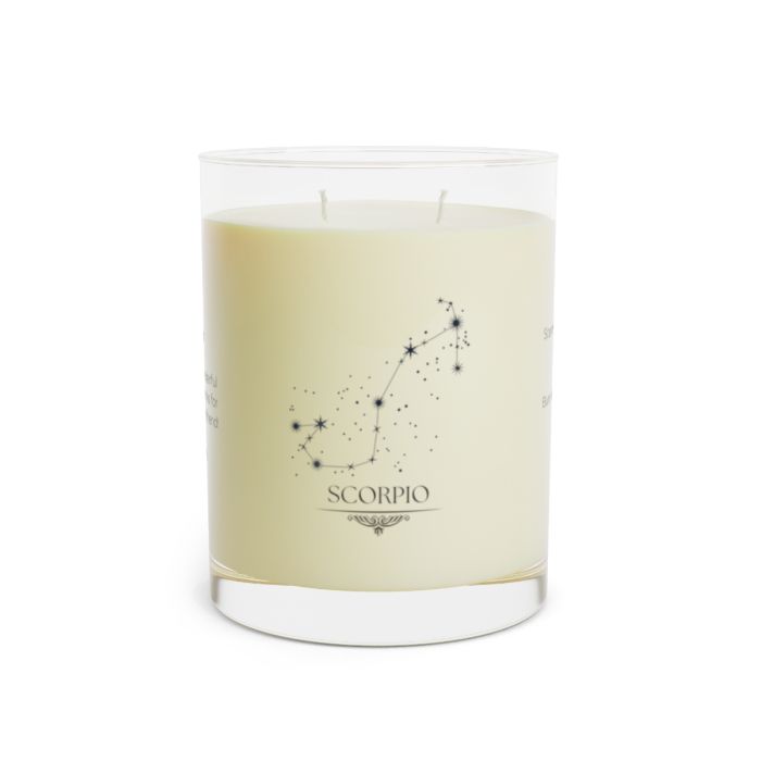 Full Glass Scented Soy Candle – Customizable Scorpio