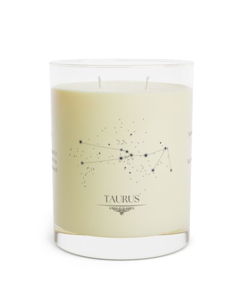 Full Glass Scented Soy Candle – Customizable Taurus