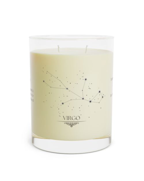 Full Glass Scented Soy Candle – Customizable Virgo