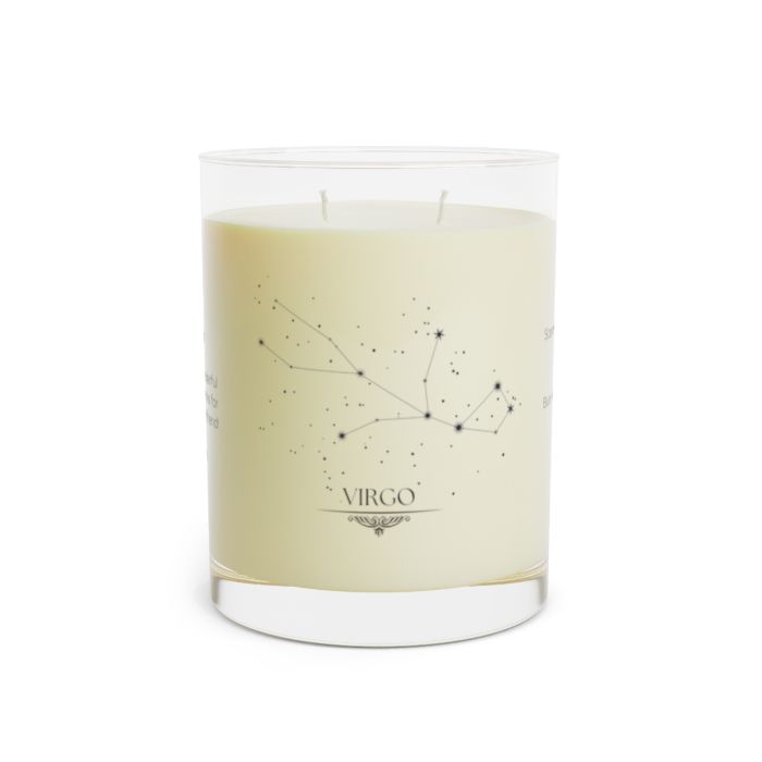 Full Glass Scented Soy Candle – Customizable Virgo