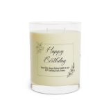 Full glass scented soy candle - Personalized Birthday - front