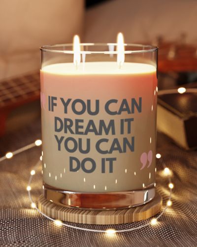 Full glass candle – Walt Disney – You can do it