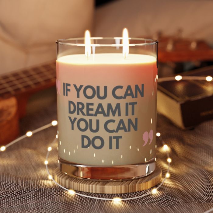 Full glass candle – Walt Disney – You can do it