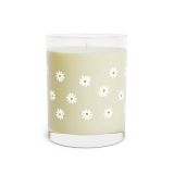 Full glass scented soy candles - White daisies - back