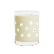 Full glass scented soy candles - White daisies - front