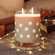 Full glass scented soy candles - White daisies - ligths