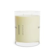 Full glass soy scented candle - Aristotle - Back