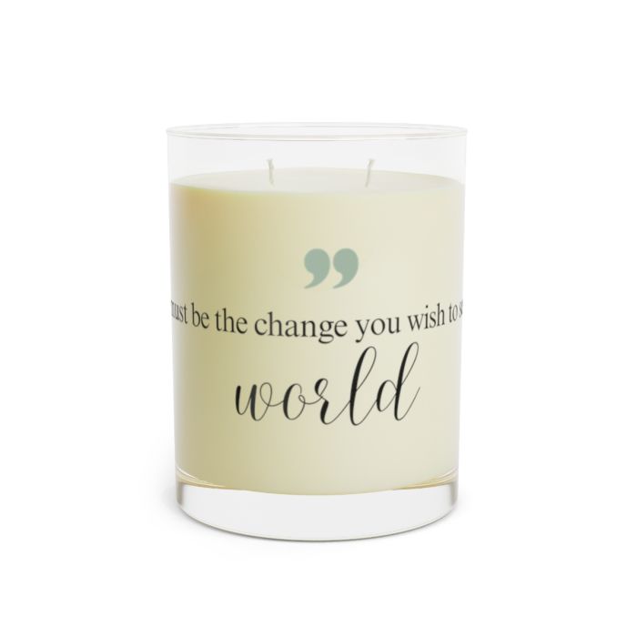 Full glass candle – Mahatma Ganghi
