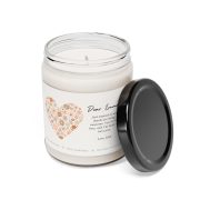 Glass jar Scented Soy Candle – Customizable Flower Hearts - open