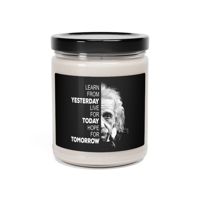 Glass jar candle – Albert Einstein