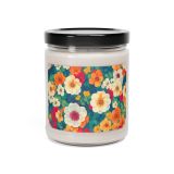 Glass jar scented soy candle - Garden flowers - front