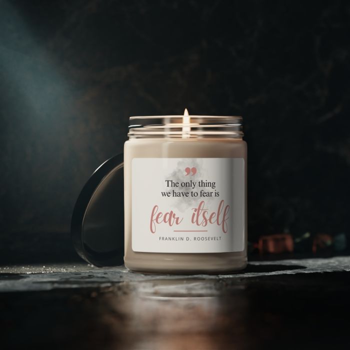 Glass jar candle – Franklin D. Roosevelt