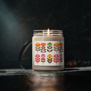 Glass jar scented soy candles - Flowers from the 80s - dark room