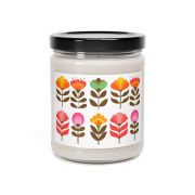 Glass jar scented soy candles - Flowers from the 80s - front