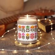 Glass jar scented soy candles - Flowers from the 80s - lights