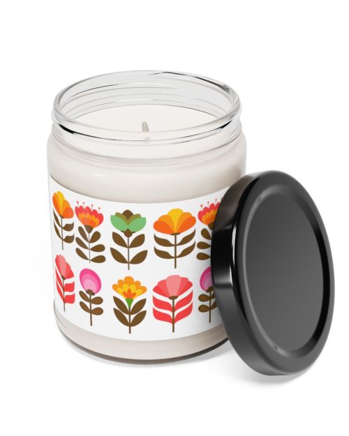 Glass jar candle – Flowers from the 80’s