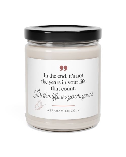 Glass jar candle – Abraham Lincoln