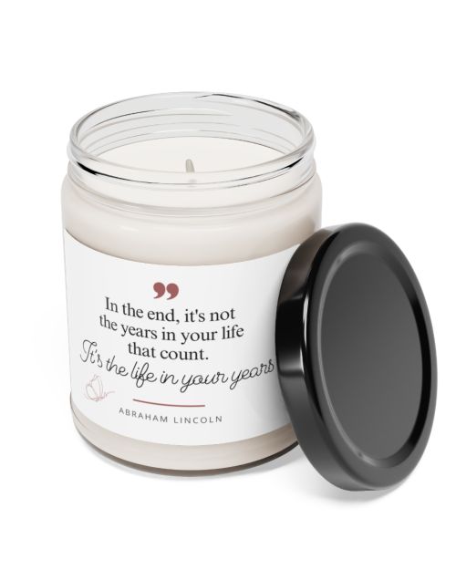 Glass jar candle – Abraham Lincoln