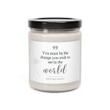 Glass jar soy scented candle - Mahatma Gandhi - Front