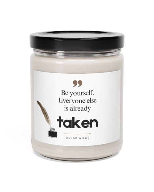 Glass jar candle – Oscar Wilde