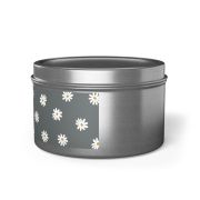 Metal tin scented soy candles - White daisies - right