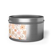 Tin can scented soy candle - Birthday flowers - right