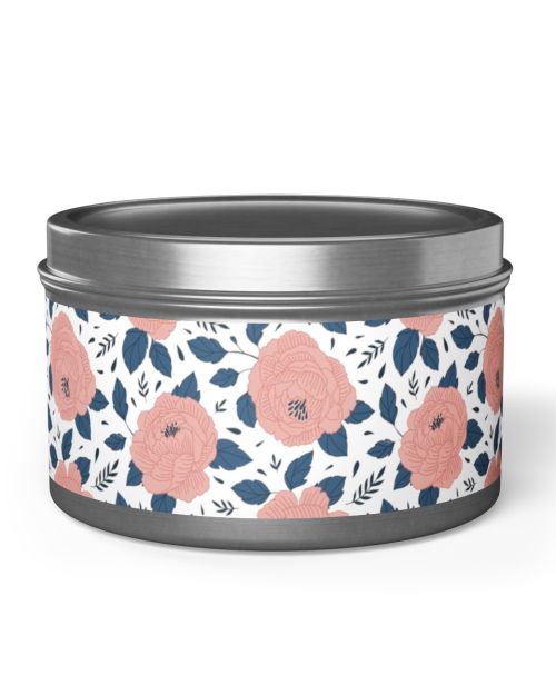 Tin Soy Candles – Birthday flowers