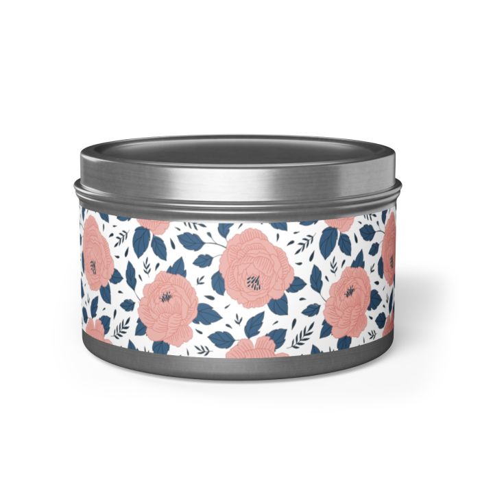 Tin Soy Candles – Birthday flowers
