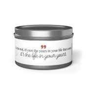 Tin soy scented candle - Abraham Lincoln - Silver