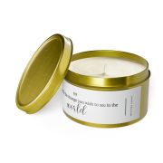 Tin soy scented candle - Mahatma Gandhi - Gold